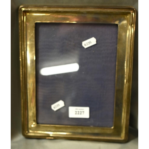 2227 - Birmingham Silver Photo Frame, 25 x 20.5cm overall - aperture 14.5 x 19cm.