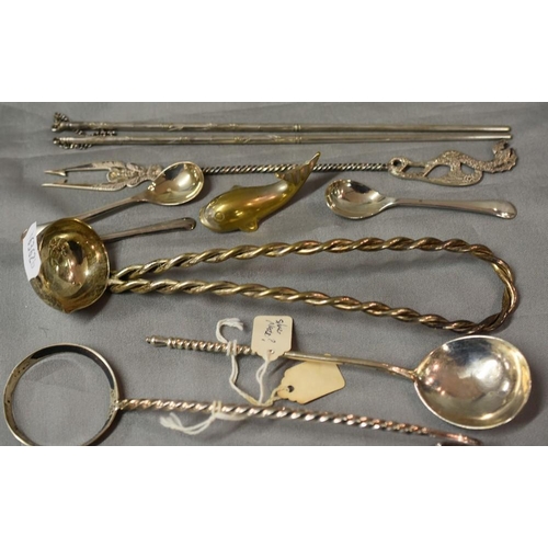 2256 - Collection of Silver White Metal & Plated Spoons etc.