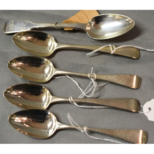 2258 - Collection of Antique Silver Teaspoons, 2.8oz troy.