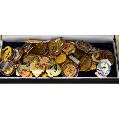 2269 - Large Collection of Vintage Enamel Bowling Badges.