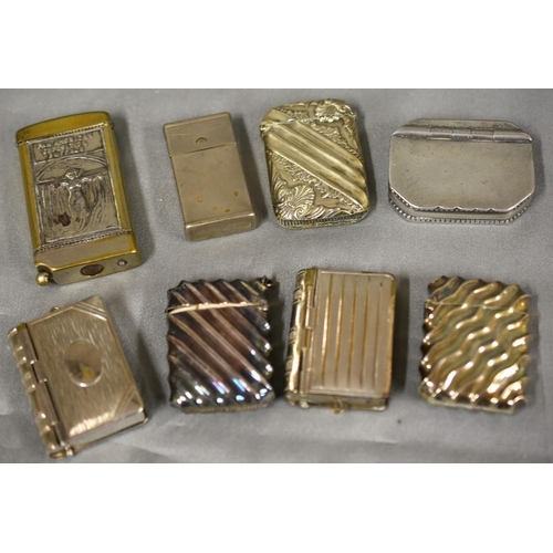 2297 - Box - Vintage White Metal Vesta Cases.