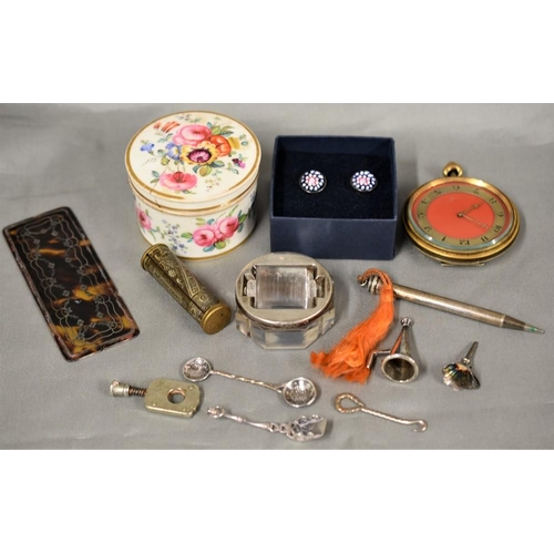 2301 - Box - Clock, Porcelain Jar & Cover etc.