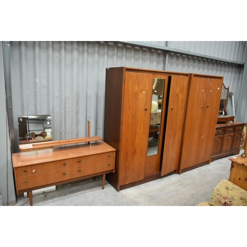 3007 - Teak Dressing Table & 2 Wardrobes