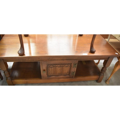 3035 - Oak Linen Fold Coffee Table