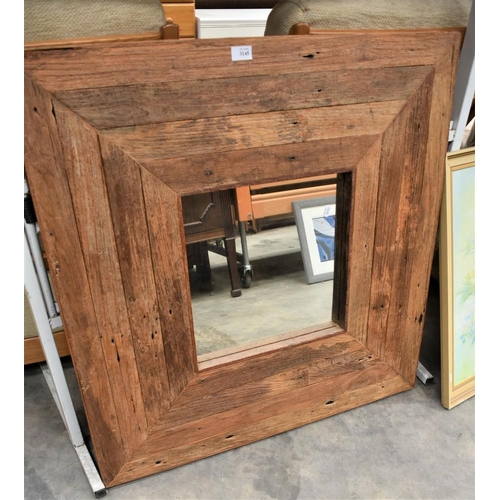 3145 - Rustic Oak Framed Wall Mirror