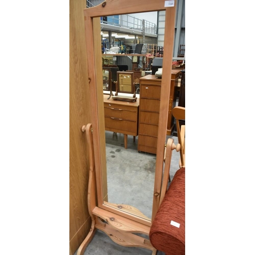 3160 - Pine Cheval Mirror