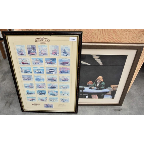 3213 - Framed Cigarette Card Collection & Print