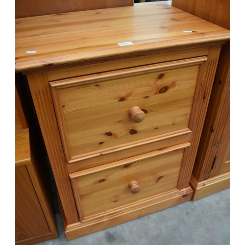 3216 - Pine 2 Drawer Filing Cabinet