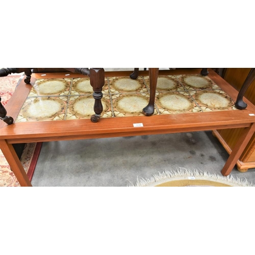 3228 - Teak Tile Top Coffee Table