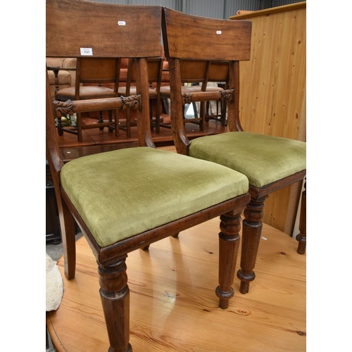 3243 - Pair Of Victorian Mahogany Dining Chairs