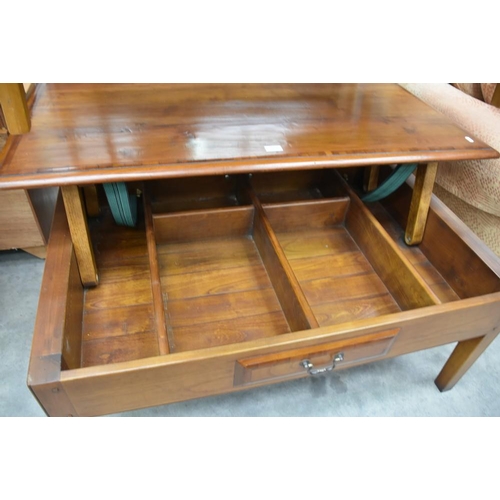 3249 - Mahogany Coffee Table With Storage