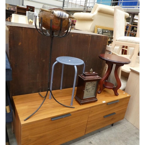 3318 - Plant Stand, Stool, Clock, TV Cabinet etc