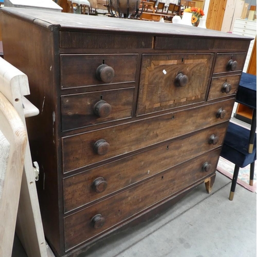 3320 - Victorian Mahogany 5 over 3 Drawer Chest - as found