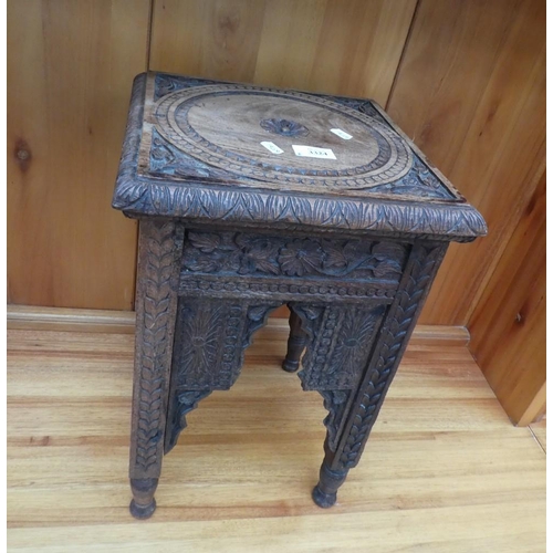 3324 - Carved Oak Plant Stand