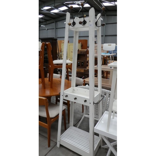 3331 - White Painted Coat Rack