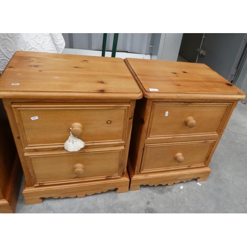 3366 - Pair of Pine 2 Drawer Bedsides