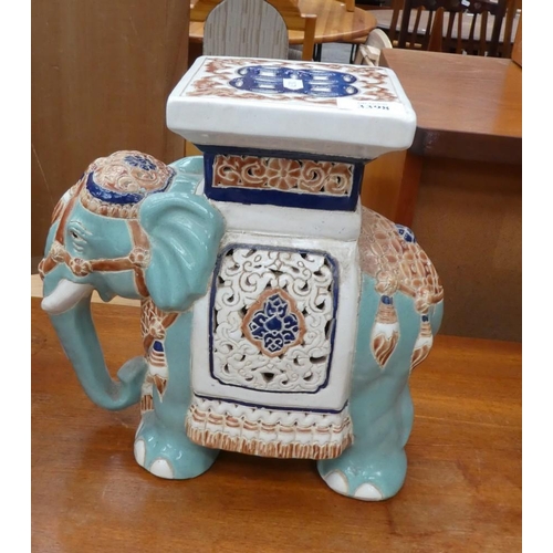 3398 - Eastern Pottery Elephant Garden Stool