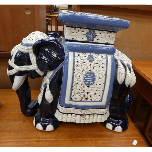 3400 - Eastern Pottery Elephant Garden Stool