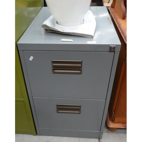 3454 - 2 Drawer Metal Filing Cabinet