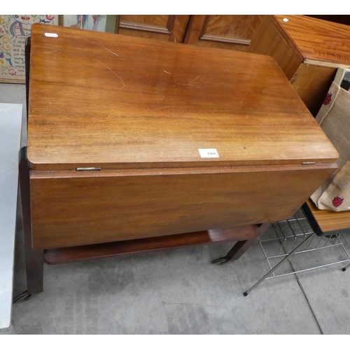 3460 - Mahogany Drop Leaf Trolley With Shelves