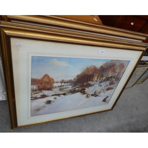 3470 - 3 Large Farquharson Winter Prints & 4 Others