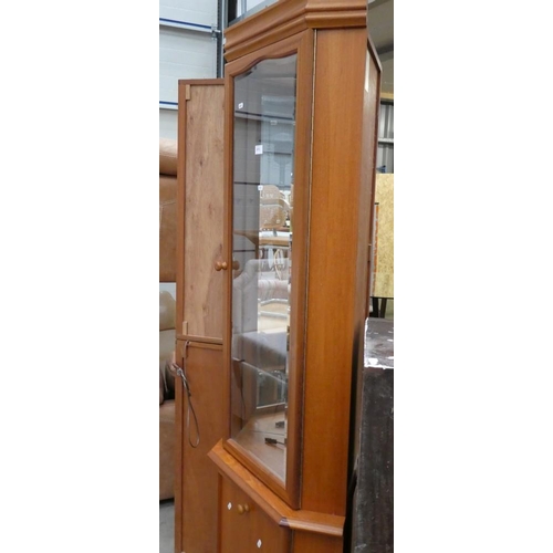 3571 - Teak Corner Cabinet