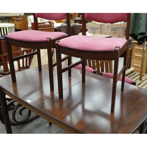 3579 - Vintage Teak Dining Table & 4 Chairs