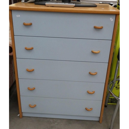 3593 - Painted 5 Drawer Chest A/F