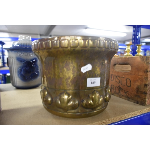 189 - Vintage Brass Planter