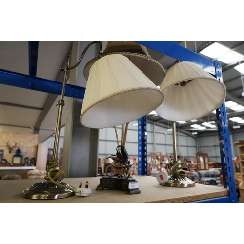 352 - Three Modern Table Lamps & Shades.