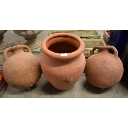 45 - 3 Terracotta Planters