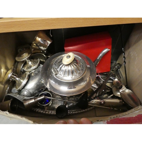 1036 - Box - Silverplated Items Cutlery etc.