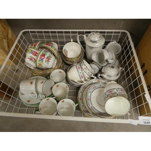 1649 - Box - Bone China & Eggshell Tea Sets.