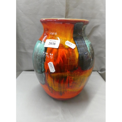 2038 - Modern Poole Pottery Vase - approx 25cm tall.