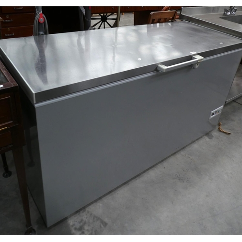 3179 - Large Commercial Stainless Steel Chest Freezer