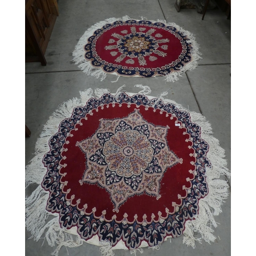 3494 - 2 Vintage Circular Rugs