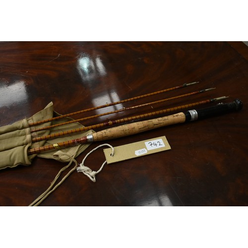 742 - Arthur Allan Glasgow Split Cane Fly Rod.