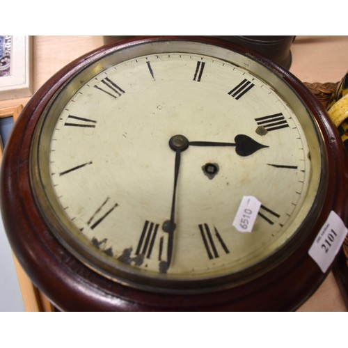 2101 - Payne & Co Antique Wall Clock  -Painted Dial with Roman Numerals.