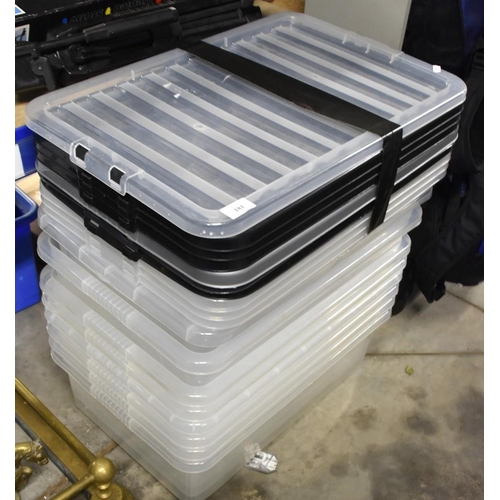 181 - 8 Plastic Storage Boxes