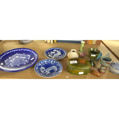 196 - Assorted Pottery - Wade, Royal Copenhagen, Jersey Pottery etc