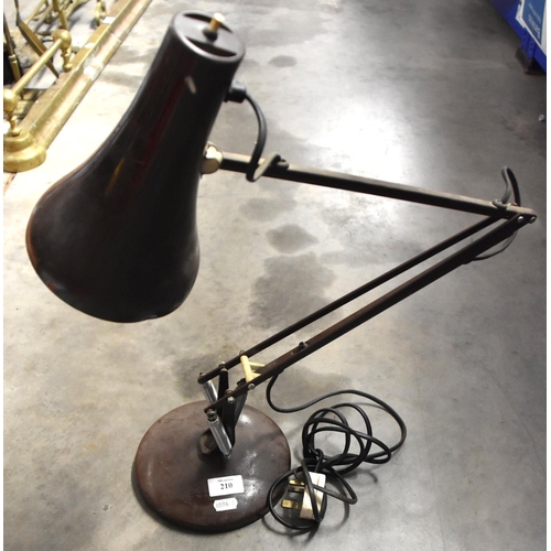 210 - Brown Angle Poise Style Lamp