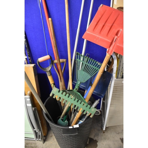 23 - Plastic Bin containing Garden Tools