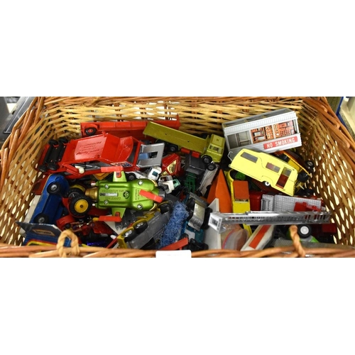 263 - Picnic Hamper Filled with Die Cast Vehicles