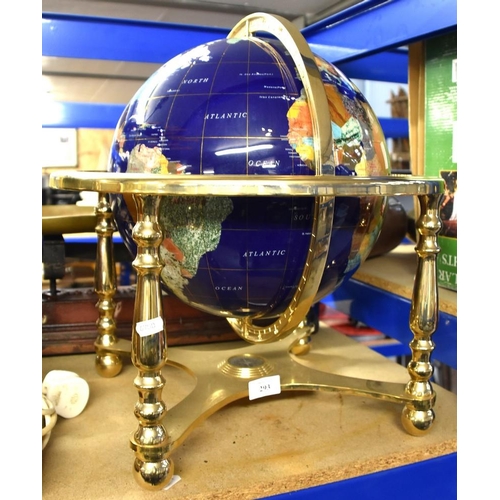 293 - Terrestrial Globe on Brass Stand