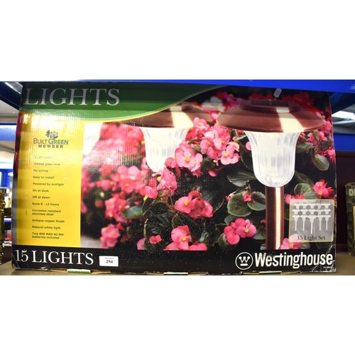 294 - 15 Solar Powered Outdoor Lights