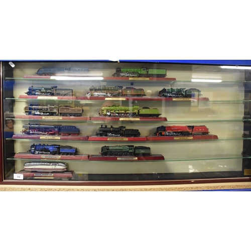 331 - Collectors Model Locomotives in Display Case