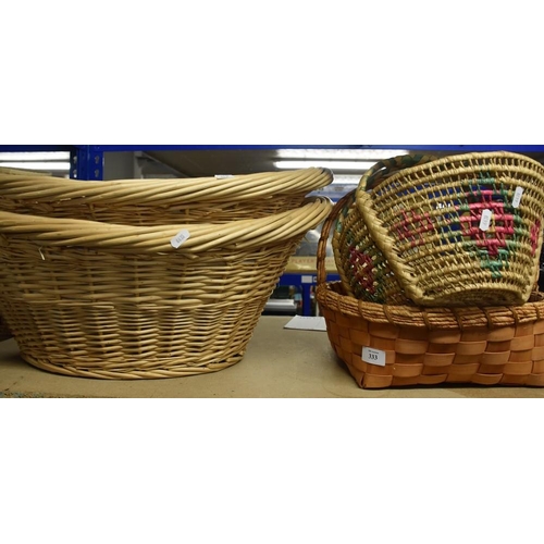 333 - 4 Wicker Baskets