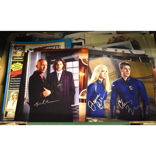 345 - Box Autographed Movie & T.V Photographs etc