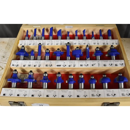 39 - Cased Set of Rutlands Router Bits