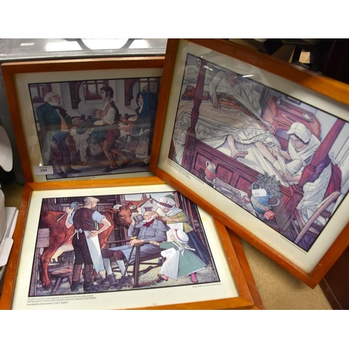 395 - 4 Vintage Framed Medical Prints